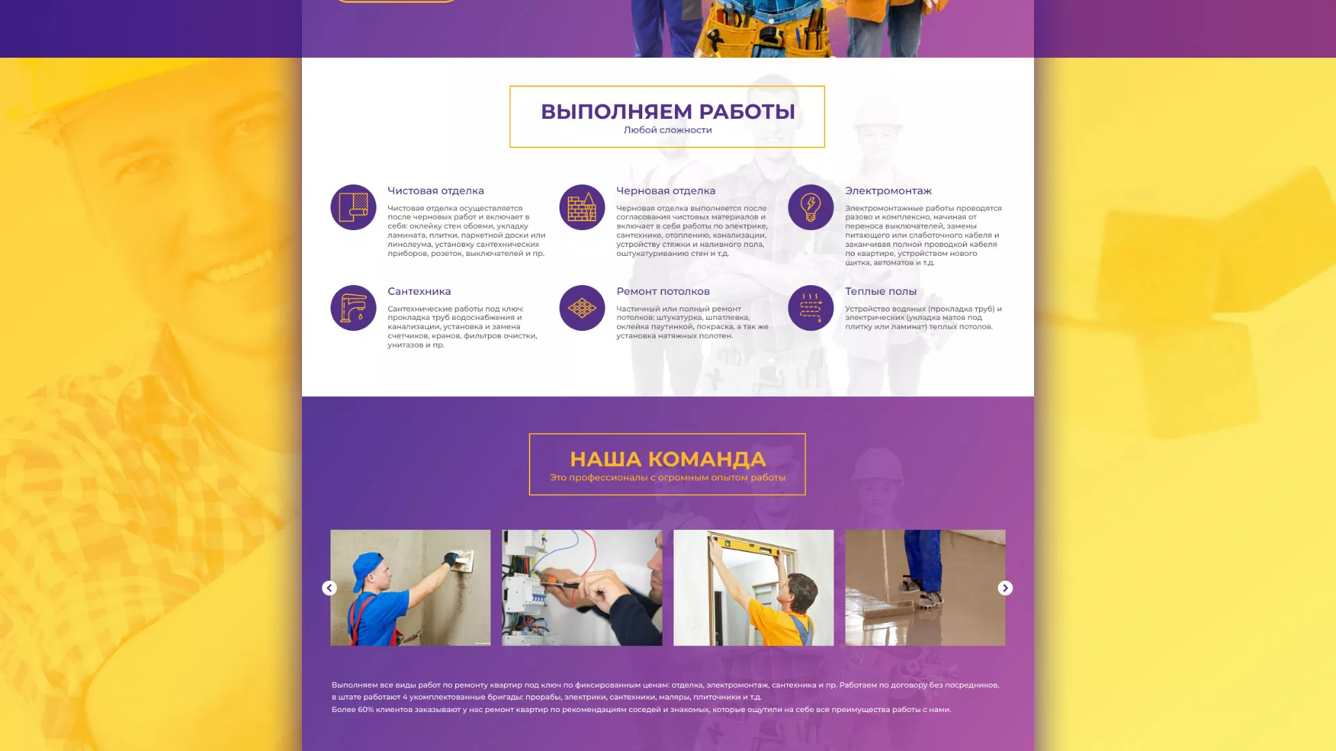 Разработка сайта строительной компании «Милана-Строй» в Юрьев-Польском